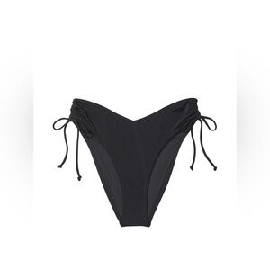 [NWT] Victoria’s Secret Swim Ruched Shine Cheeky Bikini Bottom - Black - Medium